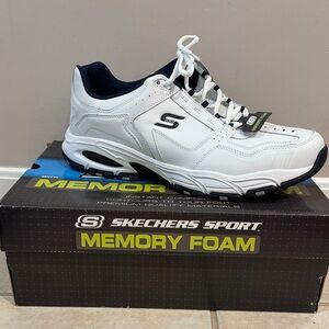 Skechers Men's White and Black Athletic Shoes